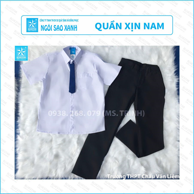 QUẦN XỊN NAM MÀU ĐEN - THPT CHÂU VĂN LIÊM